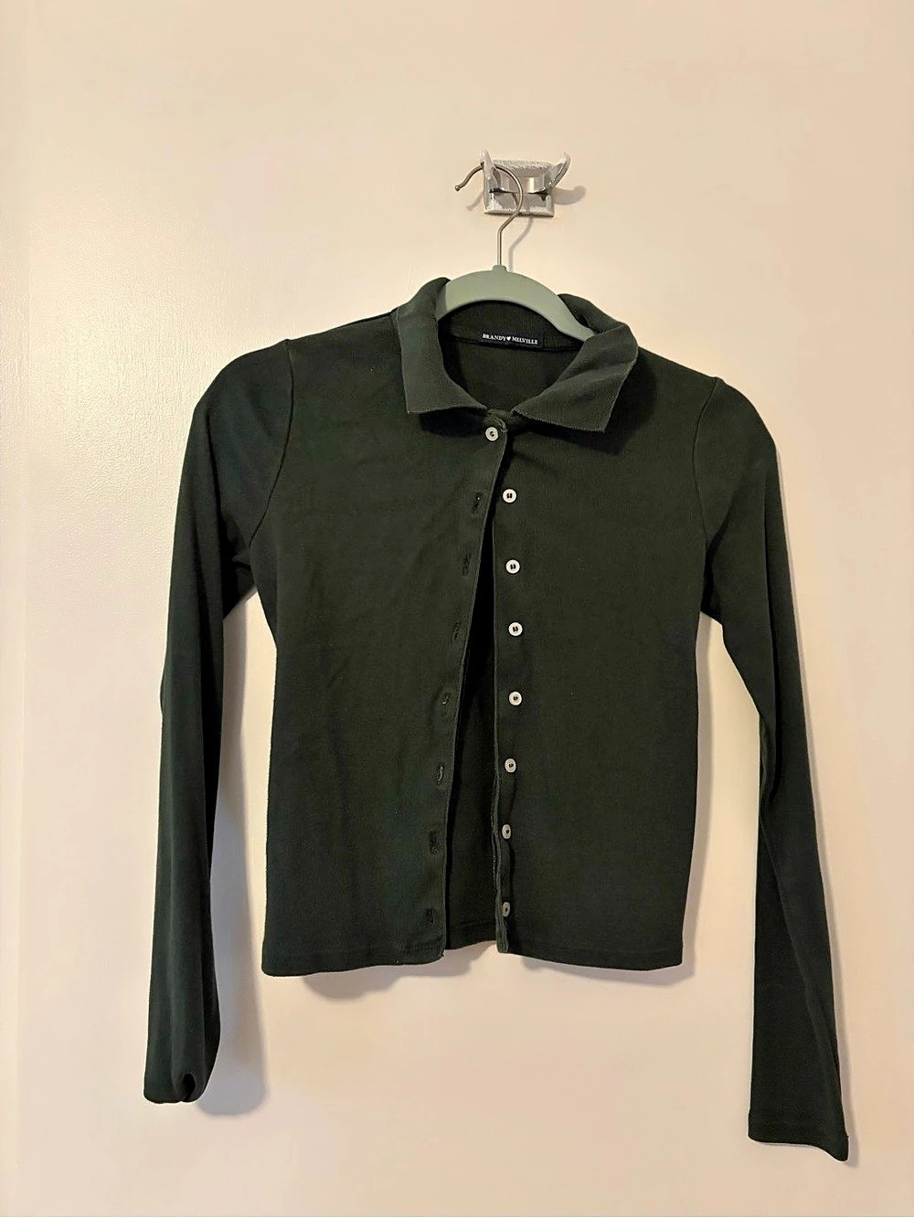 Brandy Melville Caroline Long Sleeve Top in Black
